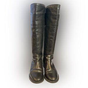Fabianelli Italian Black Leather Knee-High Boots size 6.5